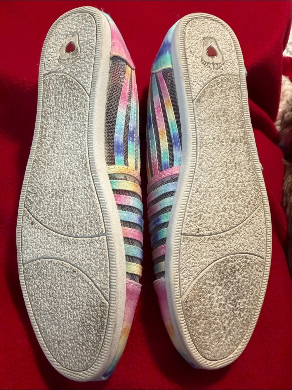 Skechers BOBS Slip-On Flats - Pastel Rainbow Tie-Dye